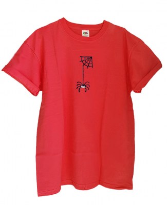 Boyfriend T-shirt FRUIT OF THE LOOM Spider σε κόκκινο χρώμα